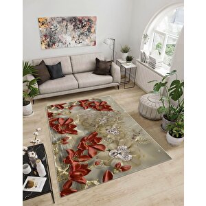 Shine M(274) Dijital Baskılı Saçaksız Mutfak Koridor Yolluk Salon Yatak Odası Halısı 180x180 cm