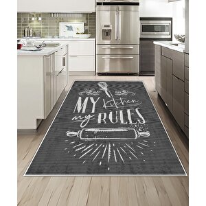 Shine M(255) Dijital Baskılı Saçaksız Mutfak Koridor Yolluk Salon Yatak Odası Halısı 60x150 cm