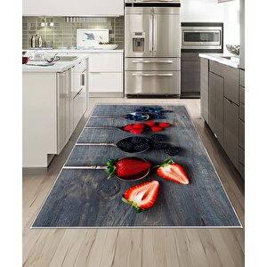 Shine M(246) Dijital Baskılı Saçaksız Mutfak Koridor Yolluk Salon Yatak Odası Halısı 120x500 cm