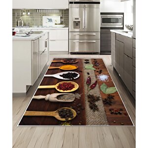 Shine M(241) Dijital Baskılı Saçaksız Mutfak Koridor Yolluk Salon Yatak Odası Halısı 60x150 cm