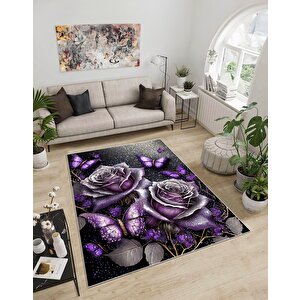 Shine M(265) Dijital Baskılı Saçaksız Mutfak Koridor Yolluk Salon Yatak Odası Halısı 180x180 cm