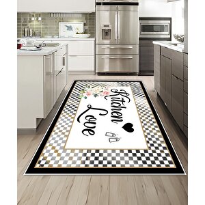 Shine M(249) Dijital Baskılı Saçaksız Mutfak Koridor Yolluk Salon Yatak Odası Halısı 80x300 cm