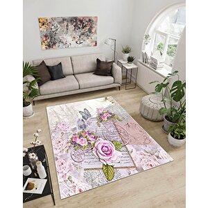 Shine M(263) Dijital Baskılı Saçaksız Mutfak Koridor Yolluk Salon Yatak Odası Halısı 150x200 cm