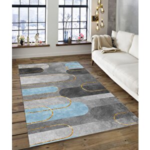 Shine M(123) Dijital Baskılı Saçaksız Mutfak Koridor Yolluk Salon Yatak Odası Halısı 160x350 cm