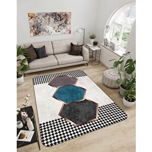 Shine M(271) Dijital Baskılı Saçaksız Mutfak Koridor Yolluk Salon Yatak Odası Halısı 200x450 cm