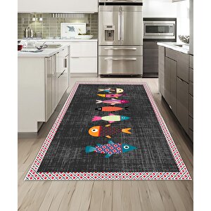 Shine M(247) Dijital Baskılı Saçaksız Mutfak Koridor Yolluk Salon Yatak Odası Halısı 60x150 cm