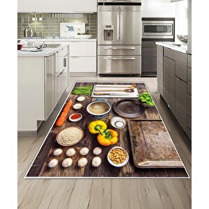 Shine M(250) Dijital Baskılı Saçaksız Mutfak Koridor Yolluk Salon Yatak Odası Halısı 60x450 cm