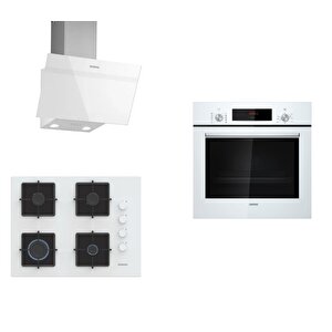 Beyaz 3 Lü Ankastre Set 169 ( Hb012fbw1t - Eo7c2po12o - Lc63kpj20t ) 67 Cm Ocak