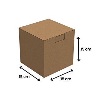 15x15x15 - 50 Adet Kilitli E Ticaret Karton Kargo Kutusu 50 adet