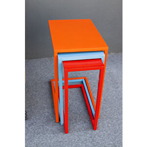 Renki Metal 3'lü C Zigon Sehpa
