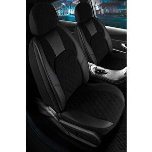 Seat Altea Uyumlu Yarı Deri Oto Koltuk Kılıfı Ön Arka Set Chester Model Siyah