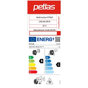 245/40 R18 Tl 97y Reinf. Multi Action Pt565 Dört Mevsim Lastiği (üretim Tarihi:2025)