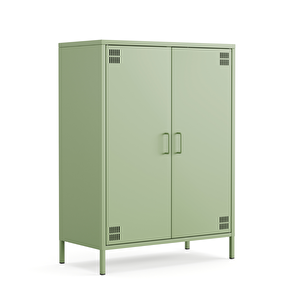 Pera Metal Dolap 2 Kapılı 80,50 X 40 X 109,50 Cm - Ral 6011 Yeşil Ral 6011
