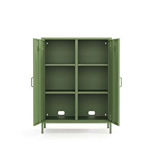 Pera Metal Dolap 2 Kapılı 80,50 X 40 X 109,50 Cm - Ral 6011 Yeşil