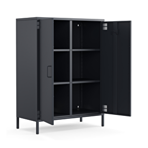 Pera Metal Dolap 2 Kapılı 80,50 X 40 X 109,50 Cm - Ral 7016 Antrasit