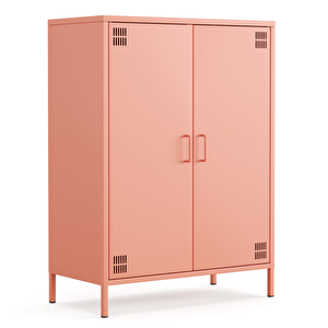 Pera Metal Dolap 2 Kapılı 80,50 X 40 X 109,50 Cm - Ral 3022 Somon Ral 3022