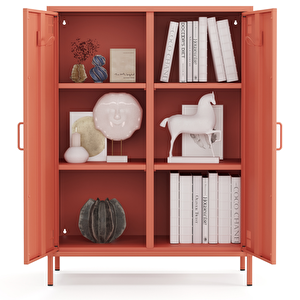 Pera Metal Dolap 2 Kapılı 80,50 X 40 X 109,50 Cm - Ral 3022 Somon Ral 3022