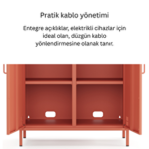 Pera Metal Dolap 2 Kapılı 80,50 X 40 X 109,50 Cm - Ral 3022 Somon