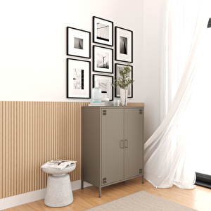 Metal Dolap 2 Kapılı 80,50 X 40 X 109,50 Cm - Ral 7039 Antrasit Ral 7039