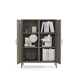Metal Dolap 2 Kapılı 80,50 X 40 X 109,50 Cm - Ral 7039 Antrasit Ral 7039
