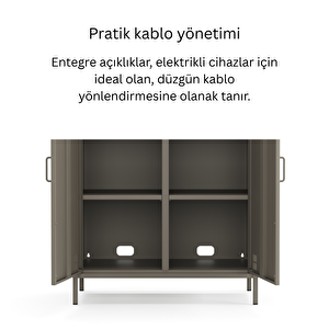 Metal Dolap 2 Kapılı 80,50 X 40 X 109,50 Cm - Ral 7039 Antrasit