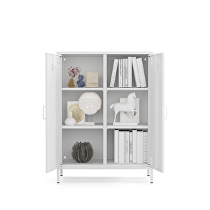 Pera Metal Dolap 2 Kapılı 80,50 X 40 X 109,50 Cm - Ral 9016 Beyaz Ral 9016