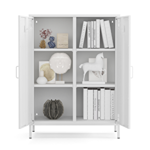 Pera Metal Dolap 2 Kapılı 80,50 X 40 X 109,50 Cm - Ral 9016 Beyaz Ral 9016