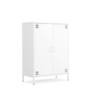 Pera Metal Dolap 2 Kapılı 80,50 X 40 X 109,50 Cm - Ral 9016 Beyaz