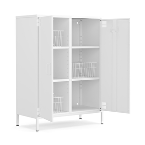 Pera Metal Dolap 2 Kapılı 80,50 X 40 X 109,50 Cm - Ral 9016 Beyaz