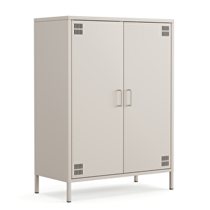 Pera Metal Dolap 2 Kapılı 80,50 X 40 X 109,50 Cm - Bej Rengi 1179 Kum Beji