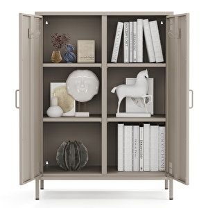 Pera Metal Dolap 2 Kapılı 80,50 X 40 X 109,50 Cm - Bej Rengi