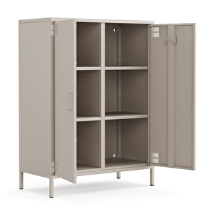 Pera Metal Dolap 2 Kapılı 80,50 X 40 X 109,50 Cm - Bej Rengi