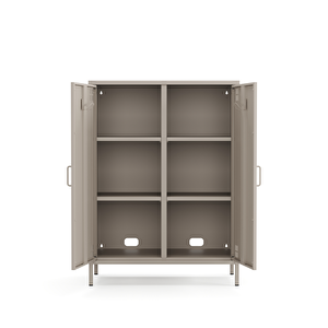 Pera Metal Dolap 2 Kapılı 80,50 X 40 X 109,50 Cm - Bej Rengi