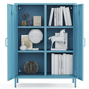 Pera Metal Dolap 2 Kapılı 80,50 X 40 X 109,50 Cm - Ral 5024 Mavi