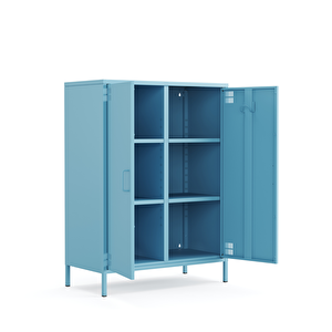 Pera Metal Dolap 2 Kapılı 80,50 X 40 X 109,50 Cm - Ral 5024 Mavi