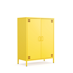 Pera Metal Dolap 2 Kapılı 80,50 X 40 X 109,50 Cm - Ral 1018 Sarı Ral 1018