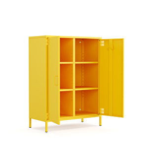 Pera Metal Dolap 2 Kapılı 80,50 X 40 X 109,50 Cm - Ral 1018 Sarı