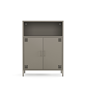 Pera Metal Dolap 2 Kapılı, Açık Raflı 80,50 X 40 X 109,50 Cm - Ral 7039 Antrasit