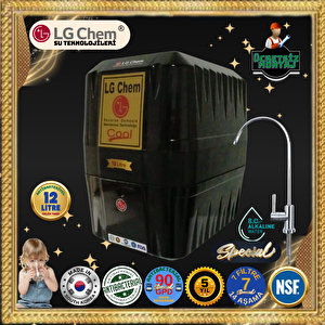 Lg Chem Cool Ücretsi̇z Montajli 12 Li̇tre 7 Fi̇ltre 14 Aşama Mi̇neral Alkali̇ Ve Gümüş İyon Fi̇ltreli̇ Si̇yah Renk Su Aritma Ci̇hazi.