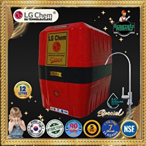 Lg Chem Cool Ücretsi̇z Montajli 12 Li̇tre 7 Fi̇ltre 14 Aşama Mi̇neral Alkali̇ Ve Gümüş İyon Fi̇ltreli̇ Kirmizi-beyaz Renk Su Aritma Ci̇hazi.