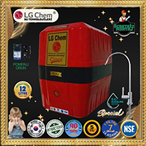 Lg Chem Cool Pompali & Ücretsi̇z Montajli 12 Li̇tre 7 Fi̇ltre 14 Aşama Gümüş İyonlu Kirmizi Su Aritma Ci̇hazi.