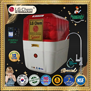 Lg Chem Cool Pompali & Ücretsi̇z Montajli 12 Li̇tre 7 Fi̇ltre 14 Aşama Gümüş İyonlu Kirmizi Beyaz Renk Su Aritma Ci̇hazi.