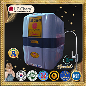 Lg Chem Cool 12 Li̇tre 7 Fi̇ltre 14 Aşama Mi̇neral Alkali̇ Ve Gümüş İyon Fi̇ltreli̇ 90 Gpd Membranli Antrasi̇t Renk Su Aritma Ci̇hazi.