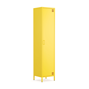 Pera Metal Elbise Dolabı, Soyunma Dolabı, Tek Kapılı, 41,50 X 40 X 189,50 Cm - Ral 1018 Sarı