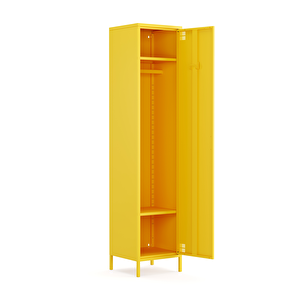 Pera Metal Elbise Dolabı, Soyunma Dolabı, Tek Kapılı, 41,50 X 40 X 189,50 Cm - Ral 1018 Sarı