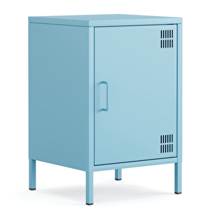 Pera Komodin Kapaklı 41,5 X 40 X 64,50 Cm - Ral 5024 Mavi Ral 5024