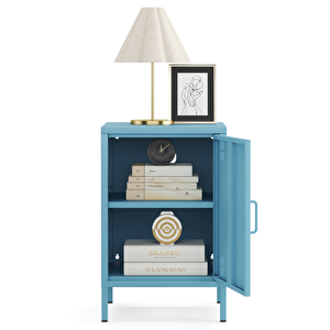 Pera Komodin Kapaklı 41,5 X 40 X 64,50 Cm - Ral 5024 Mavi