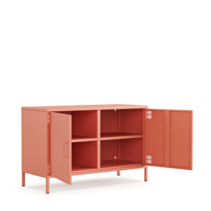 Pera Tv Ünitesi, Tv Dolabı,2 Kapaklı Dolap 100,50 X 40 X 64,50 Cm - Ral 3022 Somon