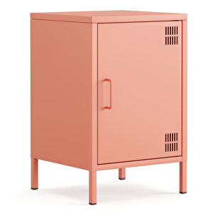 Pera Komodin Kapaklı 41,5 X 40 X 64,50 Cm - Ral 3022 Somon Ral 3022