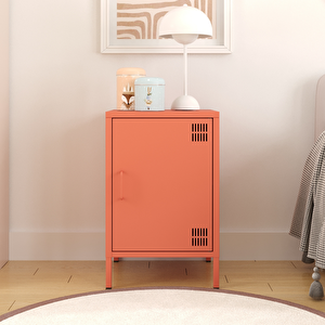 Pera Komodin Kapaklı 41,5 X 40 X 64,50 Cm - Ral 3022 Somon Ral 3022